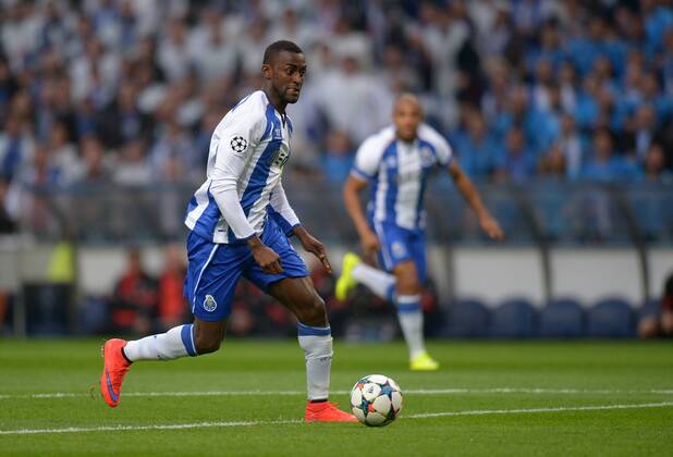FUSSBALL CHAMPIONS LEAGUE SAISON 2014 2015 VIERTELFINALE HINSPIEL FC Porto - FC Bayern Muenchen 15.04.2015 Jackson Martinez (FC Porto) am Ball 