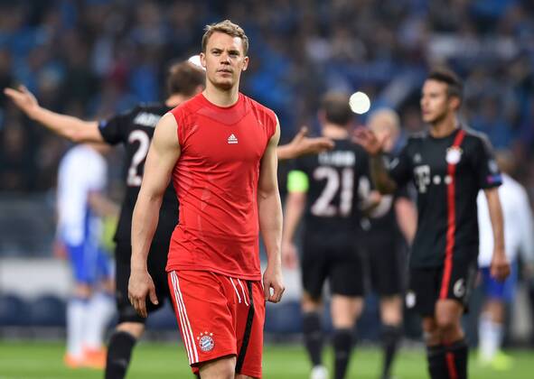 FUSSBALL CHAMPIONS LEAGUE SAISON 2014 2015 VIERTELFINALE HINSPIEL FC Porto - FC Bayern Muenchen 15.03.2015 Torwart Manuel Neuer (FC Bayern Muenchen) ist nach dem Abpfiff enttaeuscht 