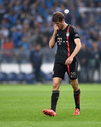 FUSSBALL CHAMPIONS LEAGUE SAISON 2014 2015 VIERTELFINALE HINSPIEL FC Porto - FC Bayern Muenchen 15.03.2015 Thomas Mueller (FC Bayern Muenchen) ist nach dem Abpfiff enttaeuscht 