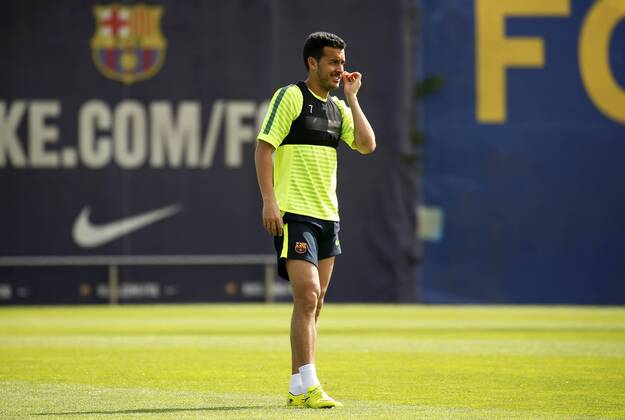 20.04.2015, Barcelona - UEFA Champions League 2014 2015 - Training FC Barcelona - Pedro Rodriguez - 