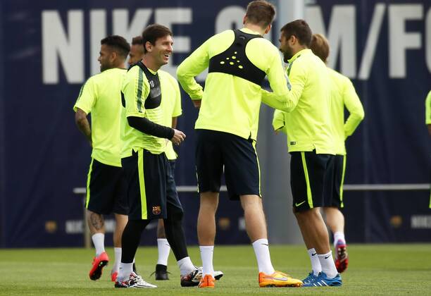 20.04.2015, Barcelona - UEFA Champions League 2014 2015 - Training FC Barcelona - Lionel Messi - 