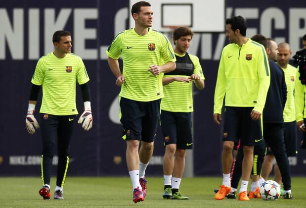 20.04.2015, Barcelona - UEFA Champions League 2014 2015 - Training FC Barcelona - Thomas Vermaelen - 
