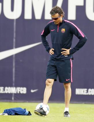 20.04.2015, Barcelona - UEFA Champions League 2014 2015 - Training FC Barcelona - Luis Enrique - 