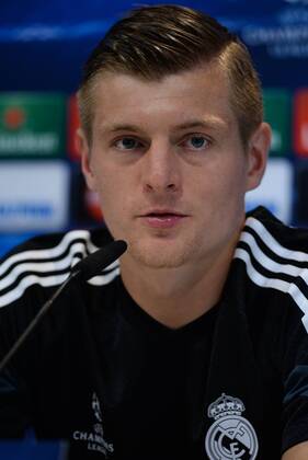 Aktuell Fußball, Champions League, Pressekonferenz Real Madrid ESPANA, MADRID 21 APR: CarloxAncelotti, Toni Kroos, rueda de prensa in Ciudad Deportiva Real Madrid (Valdebebas), for the next match Champions League 2014 15 Real Madrid VS Atletico de Madrid in stadium Santiago Bernabeu (Madrid). 21th april of 2015 (Madrid). (Isa Saiz Cordon Press). 