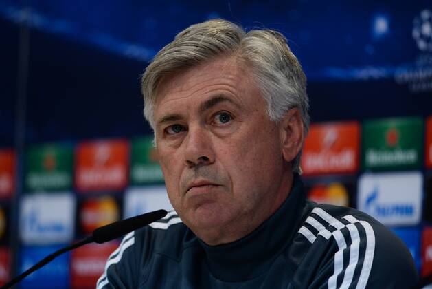 Aktuell Fußball, Champions League, Pressekonferenz Real Madrid ESPANA, MADRID 21 APR: CarloxAncelotti, Toni Kroos, rueda de prensa in Ciudad Deportiva Real Madrid (Valdebebas), for the next match Champions League 2014 15 Real Madrid VS Atletico de Madrid in stadium Santiago Bernabeu (Madrid). 21th april of 2015 (Madrid). (Isa Saiz Cordon Press). 