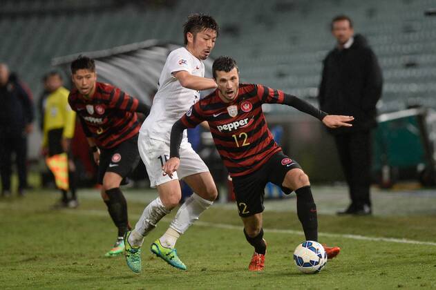 21.04.2015. Sydney, Australia. AFC Champions League. Western Sydney Wanderers versus Kashima Antlers. Wanderers forward Nikita Rukavytsya. Kashima won 2-1. xNigelxOwenx  ActionPlus11614746