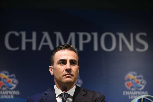SEOUL, SOUTH KOREA - APRIL 21: (CHINA OUT) Fabio Cannavaro, head coach of Guangzhou Evergrande, attends a press conference PK Pressekonferenz after the AFC Champions League Group H match between FC Seoul and Guangzhou Evergrande at Seoul World Cup Stadium on April 21, 2015 in Seoul, South Korea.  CFP466318477 