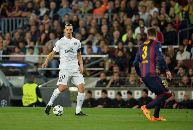 Aktuell Fußball, Champions League, FC Barcelona - Paris St. Germain Zlatan Zlatan Ibrahimovic (psg) - Football FC Barcelona (Barca) - Paris Saint Germain (PSG) - Champions League AnthonyBIBARD FEPx 