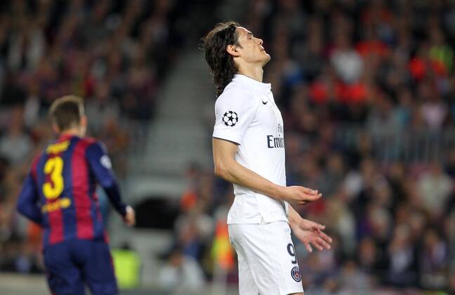 Aktuell Fußball, Champions League, FC Barcelona - Paris St. Germain Cavani ( PSG ) Football FC Barcelona (Barca) - Paris Saint Germain (PSG) - Champions League CarlosMirax 