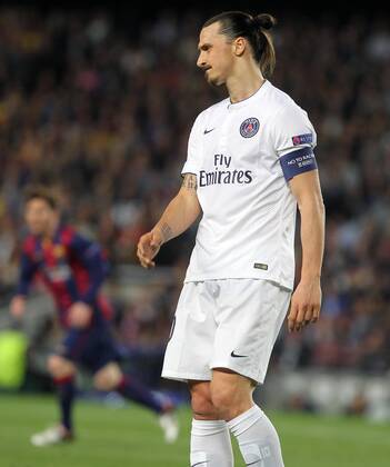 Aktuell Fußball, Champions League, FC Barcelona - Paris St. Germain Zlatan Zlatan Ibrahimovic Enttäuschung ( PSG ) Football FC Barcelona (Barca) - Paris Saint Germain (PSG) - Champions League CarlosMirax 