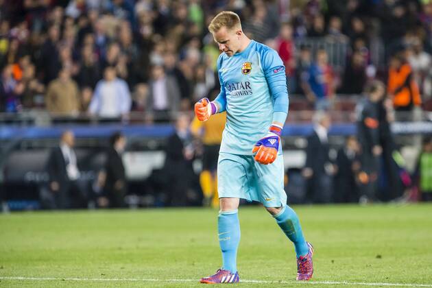 BARCELONA, SPAIN - APRIL 21: Marc-Andre ter Stegen of FC Barcelona Barca victory celebration during the match of UEFA Champions League Quarter finals second leg between FC Barcelona and Paris Saint-Germain at the Camp Nou stadium on April 21, 2015 in Barcelona, Spain. (Photo by M. Trigueros Urbanandsport Cordon Press) 