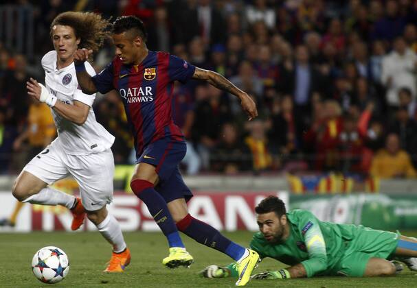 Champions League 2014 2015 FC Barcelona (Barca) - Paris St. Germain (PSG) In this picture, Neymar scores. xFRANCESCxADELANTADOx 