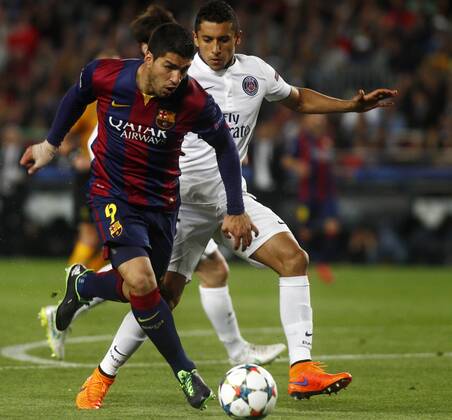 Champions League 2014 2015 FC Barcelona (Barca) - Paris St. Germain (PSG) In this picture, Luis Suarez. xFRANCESCxADELANTADOx 