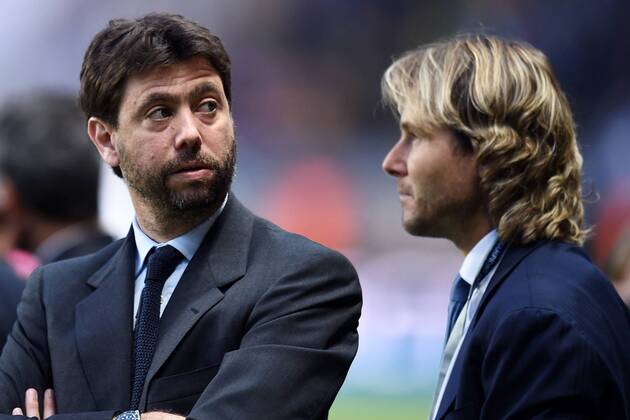Aktuell Fußball, Champions League, AS Monaco - Juventus Turin Champions League, AS Monaco FC - Juventus Turin: Andrea Agnelli-Pavel Nedved 