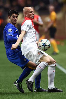 Aktuell Fußball, Champions League, AS Monaco - Juventus Turin Champions League, AS Monaco FC - Juventus Turin: Alvaro Morata-Andrea Raggi 