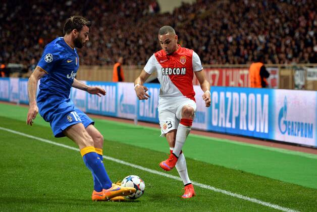 Layvin Kurzawa (mon) - Andrea Barzagli (juv) - Champions League, AS Monaco vs. Juventus Turin - 22 04 2015 AnthonyBIBARD FEP Panoramic 