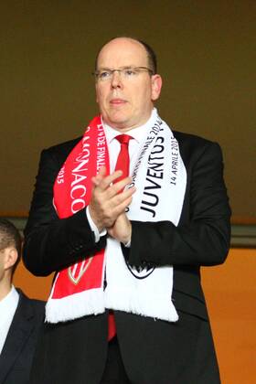 Aktuell Fußball, Champions League, AS Monaco - Juventus Turin April 22, 2015 - Montecarlo, Monaco - Prince Albert during the Uefa Champions League quarter final football match JUVENTUS - MONACO on 22 04 15 at the Stade Louise II in Montecarlo, Monaco. Copyright 2015 Matteo Bottanelli Monaco vs Juventus  - ZUMAn230
