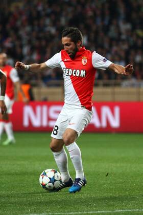 Aktuell Fußball, Champions League, AS Monaco - Juventus Turin April 22, 2015 - Montecarlo, Monaco - Monaco midfielder Joao Moutinho (8) in action during the Uefa Champions League quarter final football match JUVENTUS - MONACO on 22 04 15 at the Stade Louise II in Montecarlo, Monaco. Copyright 2015 Matteo Bottanelli Monaco vs Juventus  - ZUMAn230