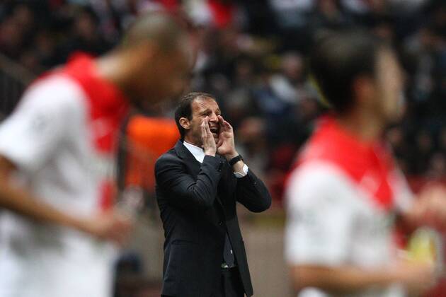 Aktuell Fußball, Champions League, AS Monaco - Juventus Turin April 22, 2015 - Montecarlo, Monaco - Juventus coach Massimiliano Allegri during the Uefa Champions League quarter final football match JUVENTUS - MONACO on 22 04 15 at the Stade Louise II in Montecarlo, Monaco. Copyright 2015 Matteo Bottanelli Monaco vs Juventus  - ZUMAn230