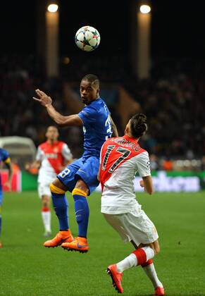 Aktuell Fußball, Champions League, AS Monaco - Juventus Turin Patrice Evra (juv) - Yannick Ferreira Carrasco (mon) Champions League 2014 2015 AS Monaco FC - Juventus Turin AnthonyBIBARD FEPx 