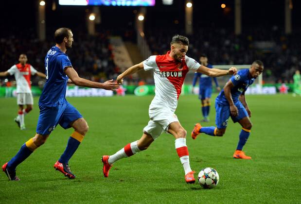 Aktuell Fußball, Champions League, AS Monaco - Juventus Turin Yannick Ferreira Carrasco (mon) Champions League 2014 2015 AS Monaco FC - Juventus Turin AnthonyBIBARD FEPx 