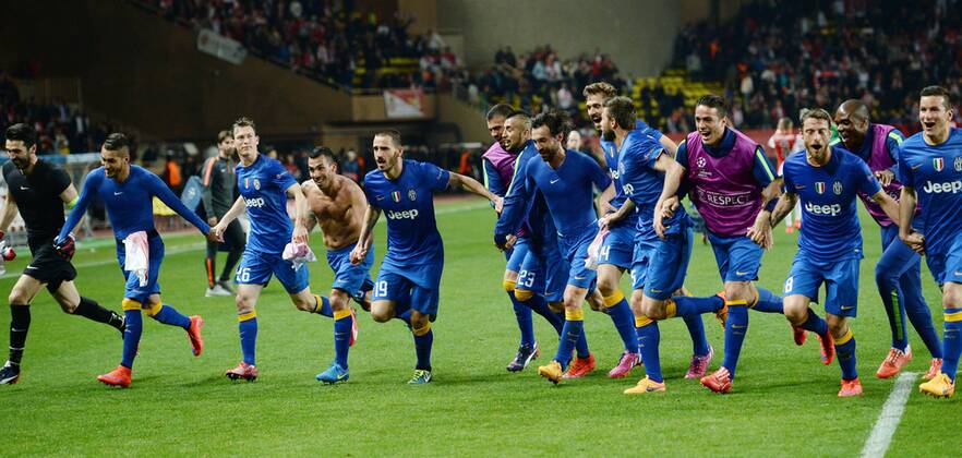 Champions League 2014 2015 AS Monaco FC - Juventus Turin Schlussjubel Juventus 