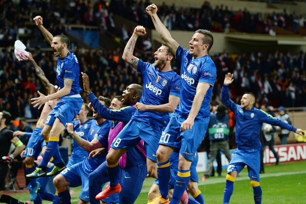 Champions League 2014 2015 AS Monaco FC - Juventus Turin Schlussjubel Juventus 