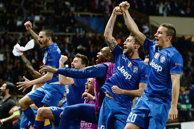 Champions League 2014 2015 AS Monaco FC - Juventus Turin Schlussjubel Juventus 
