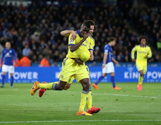 Chelsea s Ramires celebrates scoring his sides third goal Barclays Premier League - Leicester City vs Chelsea - King Power Stadium - England - 26th April 2015 - Picture David Klein Sportimage EDITORIAL USE ONLY. No use with unauthorised audio, video, data, fixture lists, club league logos or live services. Online in-match use limited to 120 images, no video emulation. No use in betting, games or single club league player publications.