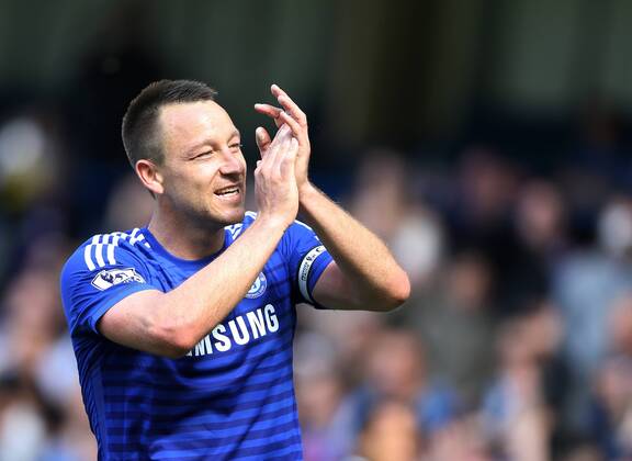 Chelsea s John Terry celebrates winning the league Barclays Premier League - Chelsea vs Crystal Palace - Stamford Bridge - England - 3rd May 2015 - Picture David Klein Sportimage EDITORIAL USE ONLY. No use with unauthorised audio, video, data, fixture lists, club league logos or live services. Online in-match use limited to 120 images, no video emulation. No use in betting, games or single club league player publications.