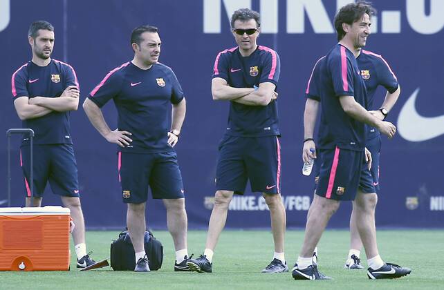 Aktuell Fußball, Champions League, Training FC Barcelona BARCELONA -05 mayo- ESPANA: Luis Enrique Martinez en el entrenamiento previo al partido de Liga de Campeones contra el Bayern Munich el 05 de mayo del 2015. 