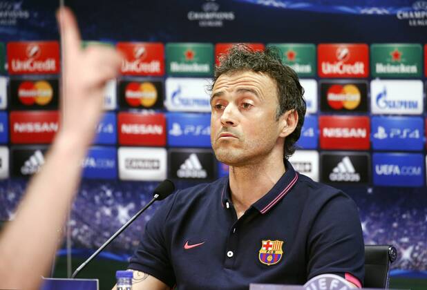 BARCELONA -05 mayo- ESPANA: Luis Enrique Martinez press conference before Champions League Match against Bayern Munich, el 05 de mayo del 2015. 
