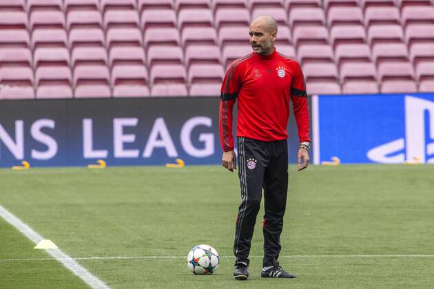 BARCELONA, SPAIN - MARCH 5: Josep Guardiola of Bayern Munchen during the last training ahead of their UEFA Champions League Semi finals first leg match against FC Barcelona Barca at the Camp Nou stadium on March 5, 2015 in Barcelona, Spain. (Photo by Mikel Trigueros Urbanandsport Cordon Press) 
