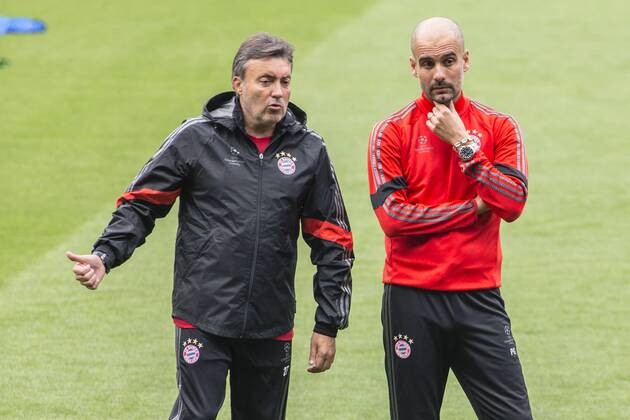 BARCELONA, SPAIN - MARCH 5: Josep Guardiola of Bayern Munchen during the last training ahead of their UEFA Champions League Semi finals first leg match against FC Barcelona Barca at the Camp Nou stadium on March 5, 2015 in Barcelona, Spain. (Photo by Mikel Trigueros Urbanandsport Cordon Press) 