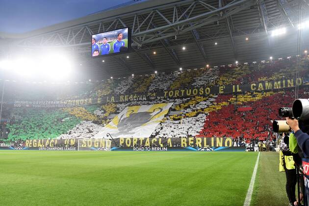 05.05.2015, Turin - UEFA Champions League 2014 2015 - Juventus Turin Fans - Choreographie Fanchoreographie 