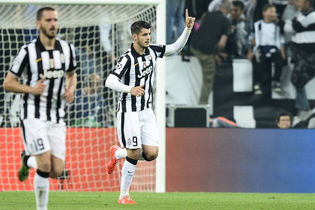 05.05.2015, Turin - UEFA Champions League 2014 2015 - Juventus Turin vs Real Madrid - Alvaro Morata 