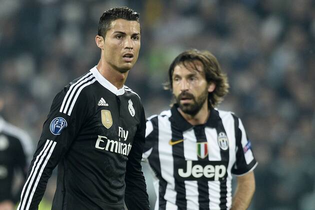05.05.2015, Turin - UEFA Champions League 2014 2015 - Juventus Turin vs Real Madrid - Cristiano Ronaldo-Andre Pirlo 