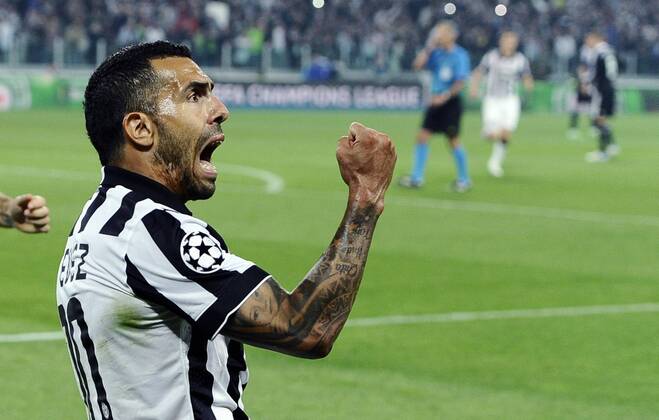 05.05.2015, Turin - UEFA Champions League 2014 2015 - Juventus Turin vs Real Madrid - Carlos Tevez 
