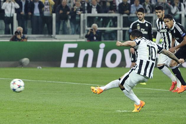 05.05.2015, Turin - UEFA Champions League 2014 2015 - Juventus Turin vs Real Madrid - Tor zum 2:1 Carlos Tevez 