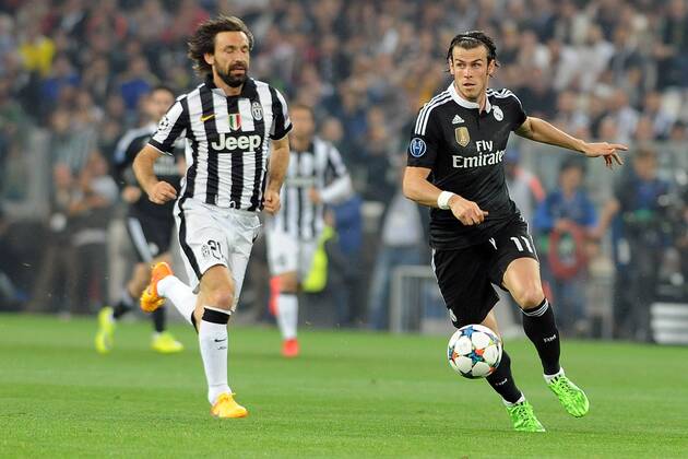 IPP20150505 Football - soccer: UEFA Champions League, Juventus Turin - Real Madrid, Andrea Pirlo und Gareth Bale - xHOCHxZWEIx xItalyxPhotoxPressx 