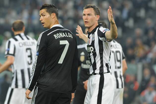 IPP20150505 Football - soccer: UEFA Champions League, Juventus Turin - Real Madrid, Cristiano Ronaldo und Stefan Lichtsteiner - xHOCHxZWEIx xItalyxPhotoxPressx 