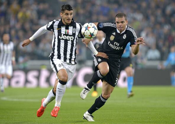 Alvaro Morata Juventus, Pepe Real - Torino, 05-05-2015 - UEFA Champions League 2014 2015 - SemiFinal - Juventus Torino - Real Madrid - filippoxalfero