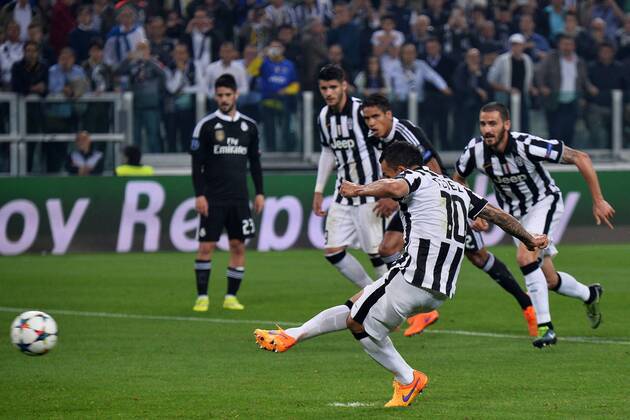 Carlos Tevez Juventus GOal celebration - Torino, 05-05-2015 - UEFA Champions League 2014 2015 - SemiFinal - Juventus Torino - Real Madrid - andreaxstaccioli