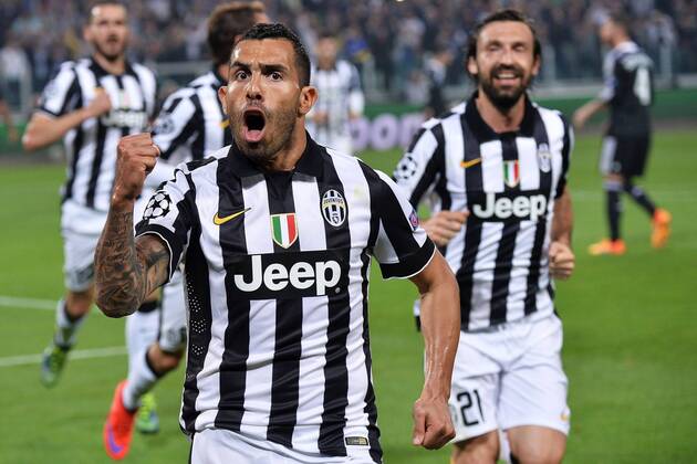Carlos Tevez Juventus Goal celebration - Torino, 05-05-2015 - UEFA Champions League 2014 2015 - SemiFinal - Juventus Torino - Real Madrid - andreaxstaccioli