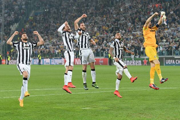 05.05.2015, Turin - UEFA Champions League 2014 2015 - Juventus Turin vs Real Madrid - Celebration Juventus 