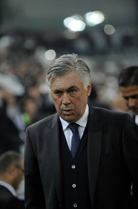05.05.2015. Turin, Italy. Champions League Football, semi-final. 1st leg. Juventus versus Real Madrid. Carlo Ancelotti, Madrid Manager xPierpaoloxPiciuccox  ActionPlus11618364