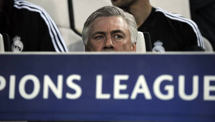 05.05.2015. Turin, Italy. Champions League Football, semi-final. 1st leg. Juventus versus Real Madrid. Carlo Ancelotti, Madrid Manager xPierpaoloxPiciuccox  ActionPlus11618366