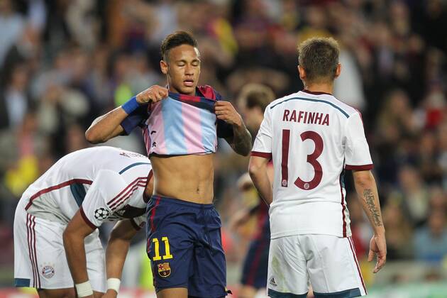 l-r: enttaeuschung bei Neymar 11 FC Barcelona Barca , FC Barcelona vs. FC Bayern Muenchen, Fussball, Champions League, 06.05.2015 , EP_CKT