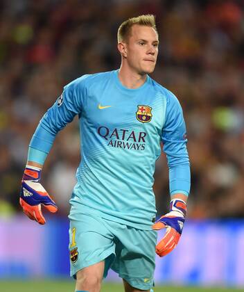 FUSSBALL CHAMPIONS LEAGUE SAISON 2014 2015 HALBFINALE HINSPIEL FC Barcelona Barca - FC Bayern Muenchen 06.05.2015 Torwart Marc Andre ter Stegen (Barca) 