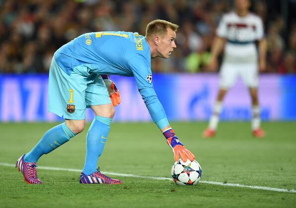 FUSSBALL CHAMPIONS LEAGUE SAISON 2014 2015 HALBFINALE HINSPIEL FC Barcelona Barca - FC Bayern Muenchen 06.05.2015 Torwart Marc Andre ter Stegen (Barca) 